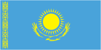 Казахстан, флаг - векторное изображение