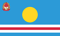Toktogul rayon (Jalal-Abad oblast), flag - vector image