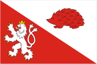 Jihlava (Czechia), flag - vector image