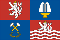 Карловарский край (Чехия), флаг - векторное изображение