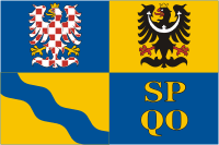 Olomouc kraj (Czechia), flag - vector image