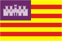 Balearic Islands (Spain), flag - vector image