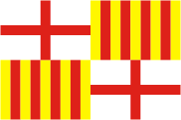 Barcelona (Spain), flag - vector image