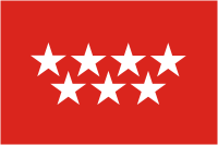 Мадрид (автономная область Испании), флаг - векторное изображение