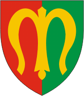 Moudon (district in Switzerand), coat of arms - vector image