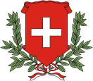 Switzerland, coat of arms (with wreath)