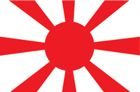 Japan, admiral rank flag - vector image