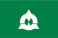 Katsuyama (Japan), flag - vector image