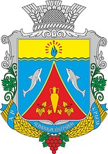 Chernomorskoe rayon (Crimea), coat of arms (2013)