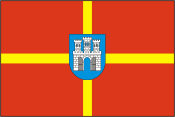 Zhitomor oblast, flag - vector image