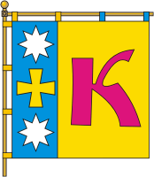 Kobelyaki (Poltava oblast), flag - vector image