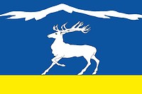 Tandinsky rayon (Tuva), flag - vector image