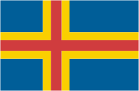 Åland Islands (Ahvenanmaa, historical and autonomous province in Finland), flag - vector image