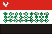Kizner rayon (Udmurtia), flag (2010) - vector image