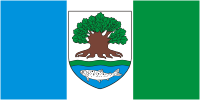 Ostrovets (Grodno oblast), flag - vector image