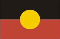 Australische Flagge der Aborigines