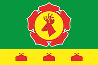 Bograd rayon (Khakassia), flag - vector image