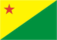 Acre (state in Brazil), flag - vector image