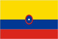 Colombia, civil ensign - vector image