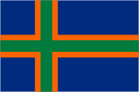 Vendsyssel (area in Denmark), flag - vector image