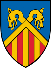 Vestsjaelland (amt in Denmark), coat of arms - vector image