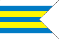 Moldava nad Bodvou (Slovakia), flag - vector image