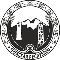 Chechnya (Chechenia), proposal coat of arms (2004, b/w) - vector image