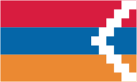 Нагорный Карабах, флаг - векторное изображение