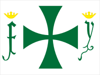 Columbus Flag (Captain's Ensign of Christopher Columbus Ships, 1492) - vector image