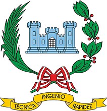 Peruvian Army Engineer Forces, emblem - vector image