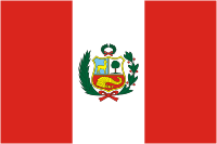 Peru, governmental and naval flag - vector image