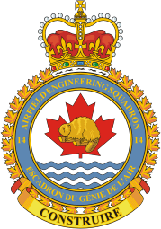 Военно-воздушные Канады, эмблема 14-го аэродромно-инженерного эскадрона - векторное изображение
