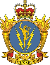 Векторный клипарт: Canadian Forces School of Communications and Electronics (CFSCE), эмблема (insignia)