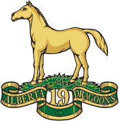 Canadian Forces 19th Alberta Dragoons, regimental badge (insignia)