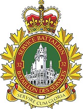 Canadian Forces 32nd Service Battalion, badge - векторное изображение