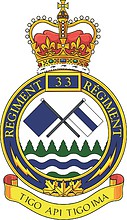 Canadian Forces 33rd Signal Regiment, badge - векторное изображение