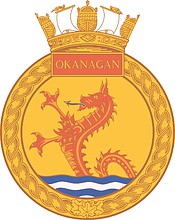 Vector clipart: Canadian Navy HMCS Okanagan, crest (emblem)