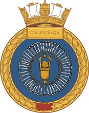 Vector clipart: Canadian Navy HMCS Onondaga, crest (emblem)