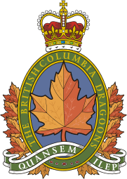 Canadian Forces The British Columbia Dragoons (BCD), regimental badge (insignia)
