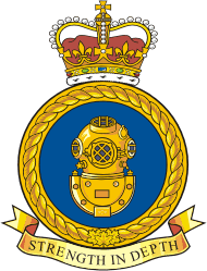Военно-морские силы Канады, эмблема водолазного подразделения тихоокеанского флота - векторное изображение