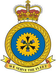 Военно-морские силы Канады, эмблема подразделения по ремонту и поддержке кораблей Кейп-Бретон - векторное изображение