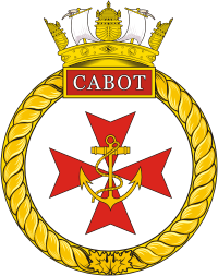 Canadian Naval Reserve HMCS Cabot, badge (crest) - vector image