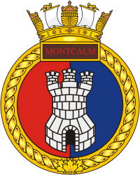 Canadian Naval Reserve HMCS Montcalm, badge (crest) - vector image