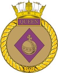 Canadian Naval Reserve HMCS Queen (Canada), badge (crest) - vector image