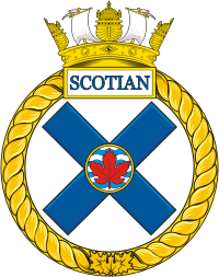 Vector clipart: Canadian Naval Reserve HMCS Scotian, badge (crest)