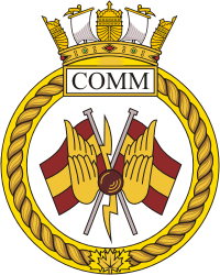 Vector clipart: Canadian Forces Naval Communications Department, badge (crest)