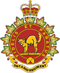Vector clipart: Canadian Forces The Ontario Regiment, regimental badge (insignia)
