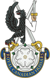 Vector clipart: Canadian Forces The Royal Canadian Hussars (Montreal), regimental badge (insignia)