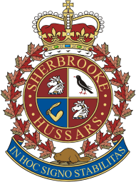 Vector clipart: Canadian Forces The Sherbrooke Hussars, regimental badge (insignia)