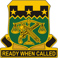 U.S. Army 105th Military Police Battalion, distinctive unit insignia - vector image